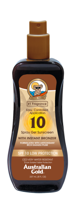 Spray Gel Sunscreen SPF10 with Bronzer, AUSTRALIAN GOLD, AUS027935200037, Immagine 1