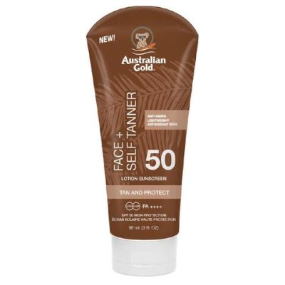 SPF 50 Face + Self Tanner Lotion