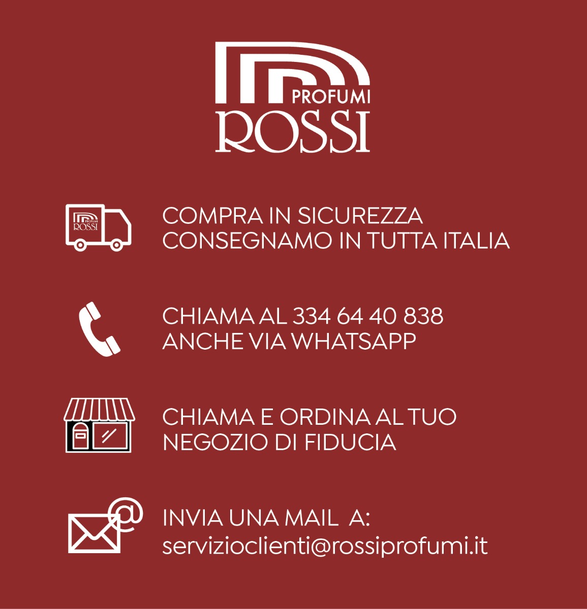 Rossi Profumi Consegna in tutta Italia